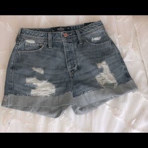 Holister high-rise jean shorts